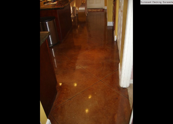 polished acid stained concrete