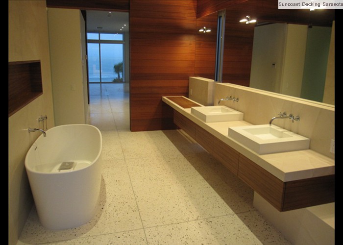 polished shell interior bathroom